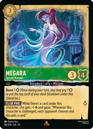 Megara - Secret Keeper (86/204) Whispers in the Well (Cold Foil)