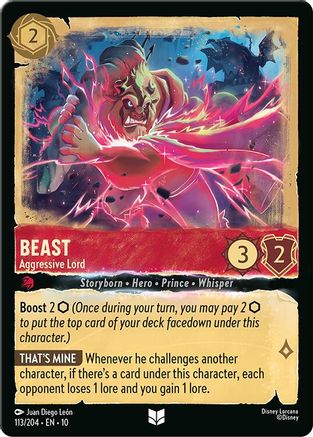 Beast - Aggressive Lord (113/204) Whispers in the Well (Cold Foil)