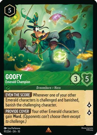 Goofy - Emerald Champion (91/204) Whispers in the Well (Cold Foil)