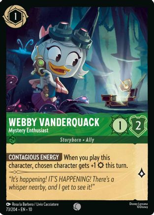 Webby Vanderquack - Mystery Enthusiast (73/204) Whispers in the Well (Non-Foil)
