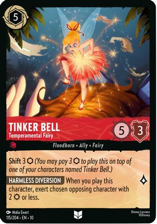 Tinker Bell - Temperamental Fairy (115/204) Whispers in the Well (Cold Foil)