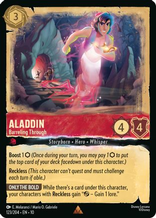 Aladdin - Barreling Through (123/204) Whispers in the Well (Cold Foil)