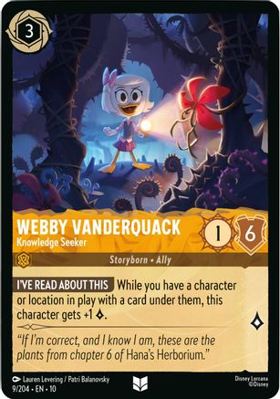 Webby Vanderquack - Knowledge Seeker (9/204) Whispers in the Well (Cold Foil)