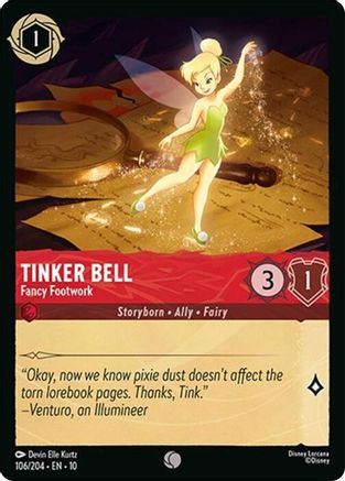 Tinker Bell - Fancy Footwork (106/204) Whispers in the Well (Cold Foil)