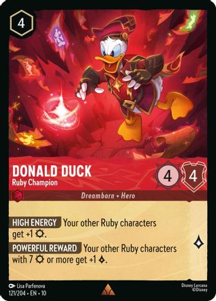 Donald Duck - Ruby Champion (121/204) Whispers in the Well (Cold Foil)