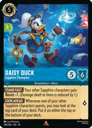Daisy Duck - Sapphire Champion (158/204) Whispers in the Well (Cold Foil)