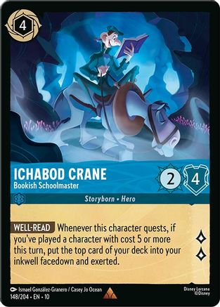 Ichabod Crane - Bookish Schoolmaster (148/204) Whispers in the Well (Cold Foil)