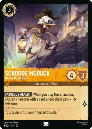Scrooge McDuck - On the Right Track (8/204) Whispers in the Well (Cold Foil)