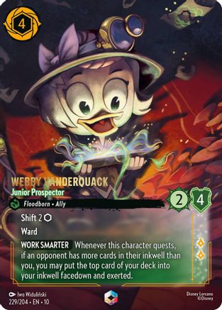 Webby Vanderquack - Junior Prospector (Enchanted) (229/204) Whispers in the Well ()