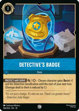 Detective's Badge (166/204) Whispers in the Well (Non-Foil)