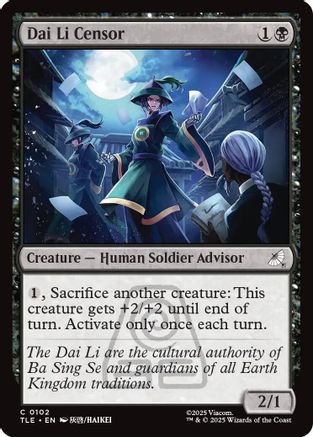 Dai Li Censor (TLE-102) - Avatar: The Last Airbender: Eternal-Legal Foil