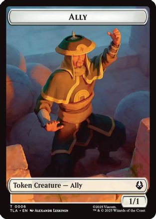 Ally (0006) // Clue (0017) Double-Sided Token (TLA-6 // 17) - Avatar: The Last Airbender