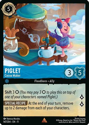 Piglet - Cocoa Maker (147/204) Winterspell (Non-Foil)