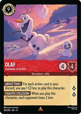 Olaf - Snowman of Action (122/204) Winterspell (Cold Foil)