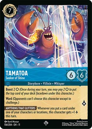 Tamatoa - Seeker of Shine (156/204) Winterspell (Non-Foil)