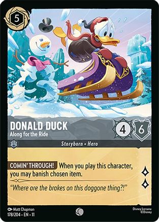 Donald Duck - Along for the Ride (178/204) Winterspell (Cold Foil)