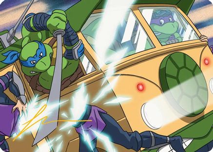 Don & Leo, Problem Solvers Art Card (Gold-Stamped Signature) (ASTMT-030) - Art Series: Teenage Mutant Ninja Turtles
