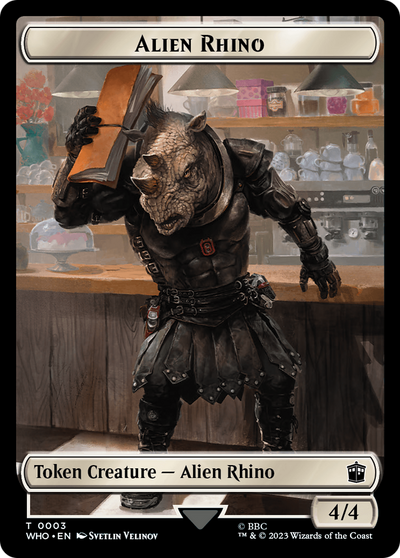 Alien Rhino (TWHO-003) - Doctor Who Tokens