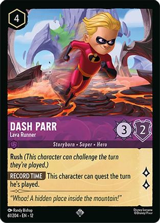 Dash Parr - Lava Runner (61/204) Wilds Unknown (Cold Foil)