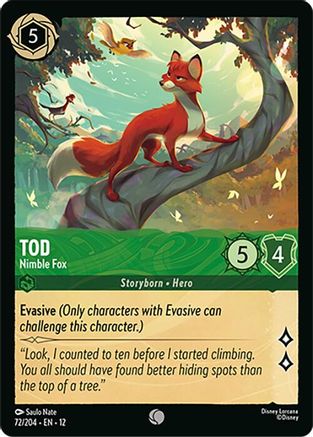 Tod - Nimble Fox (72/204) Wilds Unknown (Cold Foil)