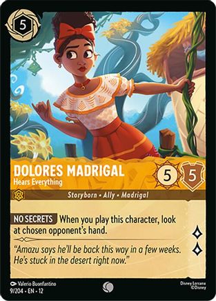 Dolores Madrigal - Hears Everything (9/204) Wilds Unknown (Cold Foil)