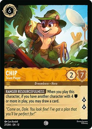 Chip - Team Player (27/204) Wilds Unknown (Cold Foil)