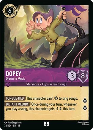 Dopey - Drawn to Music (38/204) Wilds Unknown (Non-Foil)