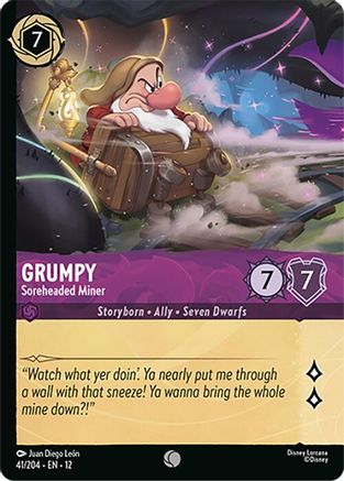 Grumpy - Soreheaded Miner (Foil) (41/204) Wilds Unknown (Cold Foil)