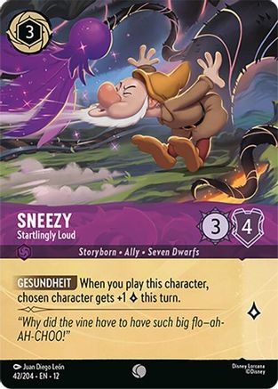 Sneezy - Startlingly Loud (Foil) (42/204) Wilds Unknown (Cold Foil)
