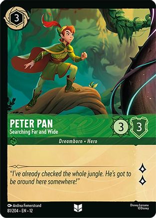 Peter Pan - Searching Far and Wide (Foil) (81/204) Wilds Unknown (Cold Foil)