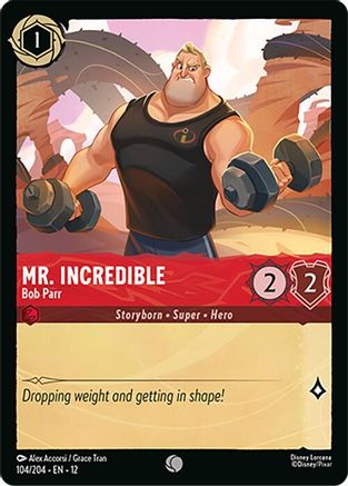 Mr. Incredible - Bob Parr (104/204) Wilds Unknown (Cold Foil)