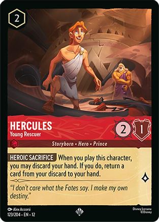 Hercules - Young Rescuer (123/204) Wilds Unknown (Non-Foil)