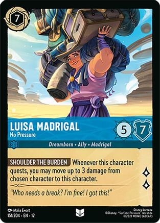 Luisa Madrigal - No Pressure (151/204) Wilds Unknown (Cold Foil)