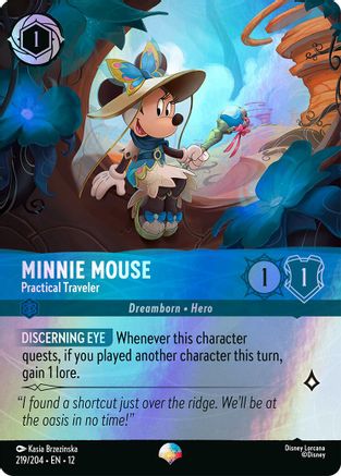 Minnie Mouse - Practical Traveler (Epic) (219/204) Wilds Unknown ()
