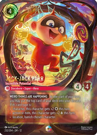Jack-Jack Parr - Incredible Potential (Enchanted) (232/204) Wilds Unknown ()