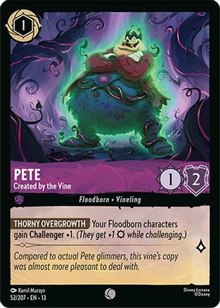 Pete - Created by the Vine (52/204) Attack of the Vine (Cold Foil)