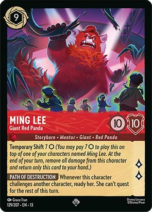 Ming Lee - Giant Red Panda (129/204) Attack of the Vine (Non-Foil)