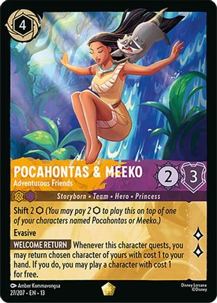 Pocahontas & Meeko - Adventurous Friends (27/204) Attack of the Vine (Non-Foil)