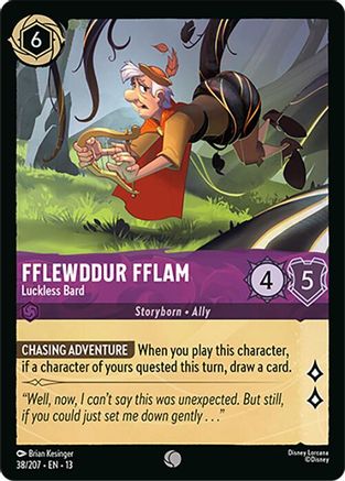 Fflewddur Fflam - Luckless Bard (38/204) Attack of the Vine (Non-Foil)