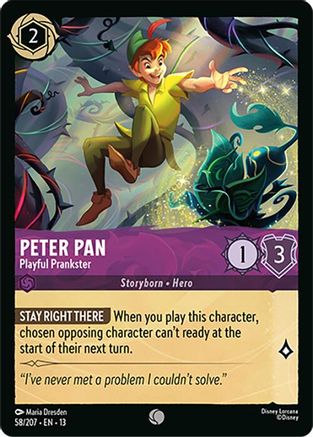 Peter Pan - Playful Prankster (58/204) Attack of the Vine (Non-Foil)