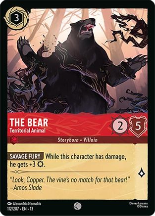 The Bear - Territorial Animal (112/204) Attack of the Vine (Cold Foil)