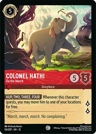 Colonel Hathi - On the March (116/204) Attack of the Vine (Cold Foil)