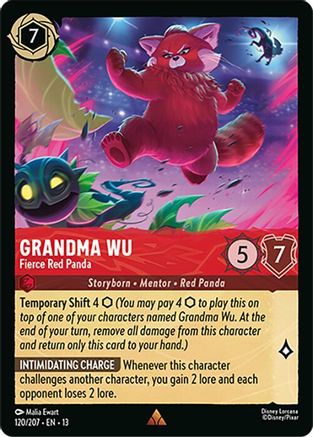 Grandma Wu - Fierce Red Panda (120/204) Attack of the Vine (Cold Foil)
