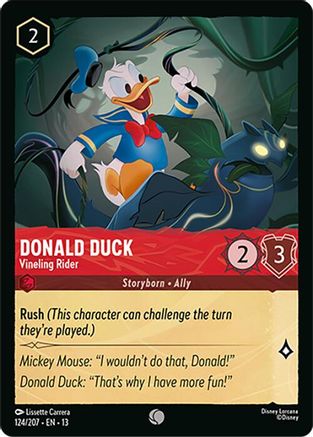 Donald Duck - Vineling Rider (124/204) Attack of the Vine (Non-Foil)
