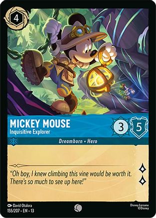 Mickey Mouse - Inquisitive Explorer (155/204) Attack of the Vine (Cold Foil)