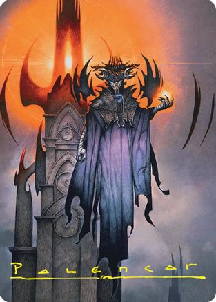 Sauron, the Lidless Eye Art Card (Gold-Stamped Signature) (ASHOB-036) - Art Series: The Hobbit