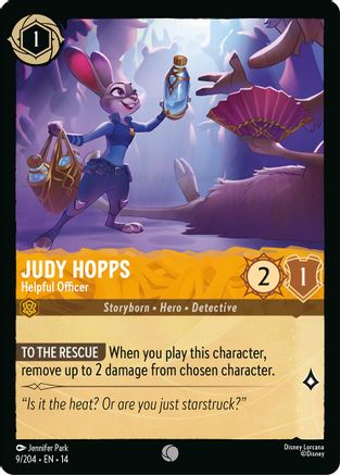 Judy Hopps - Helpful Officer (9/204) Hyperia City (Cold Foil)