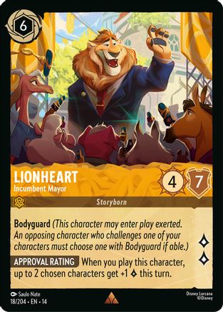 Lionheart - Incumbent Mayor (18/204) Hyperia City (Non-Foil)