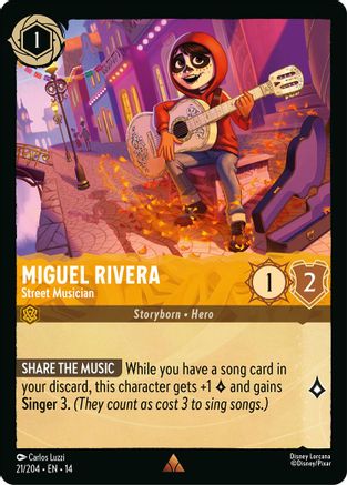 Miguel Rivera - Street Musician (21/204) Hyperia City (Cold Foil)