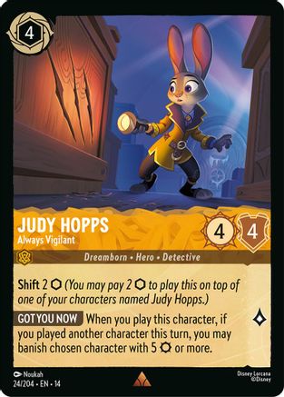 Judy Hopps - Always Vigilant (24/204) Hyperia City (Non-Foil)